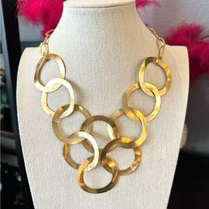 Glow by Sheila Fajl Thailand Brushed Circle Necklace